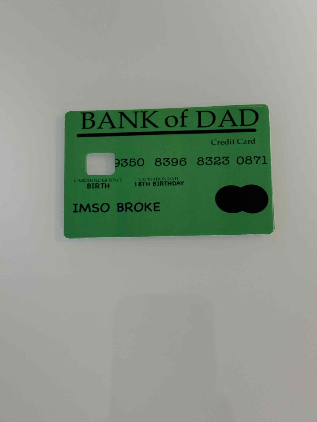 Bank Of Dad Credit Card