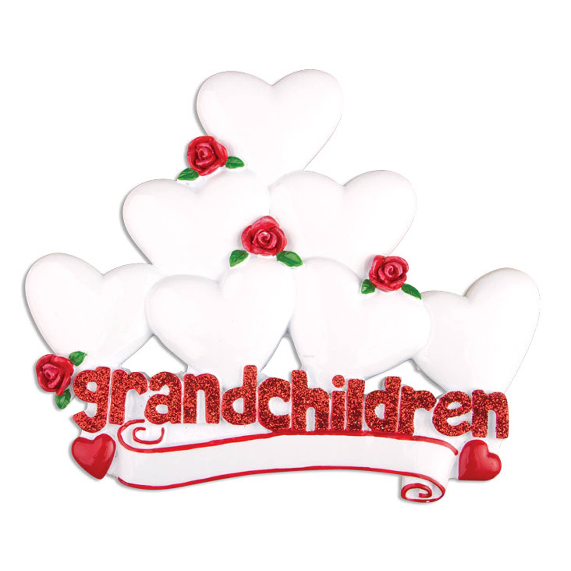 Grandchildren with Hearts Family Personalized Ornament