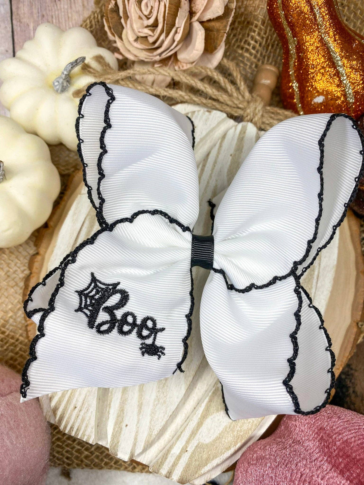Boo Halloween Hair Bow | Clip or Headband