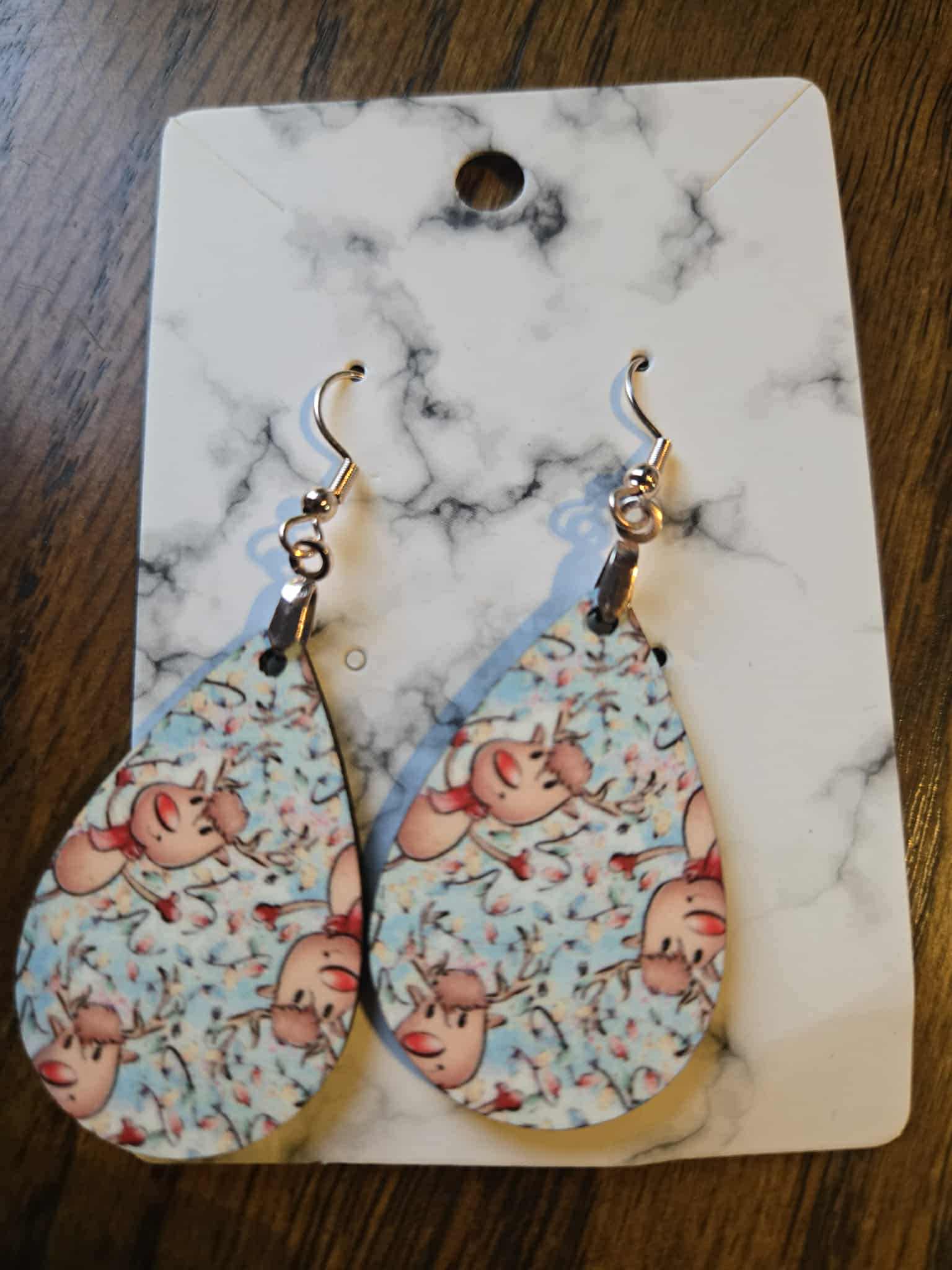 Animal Themed Tear Drop Earrings