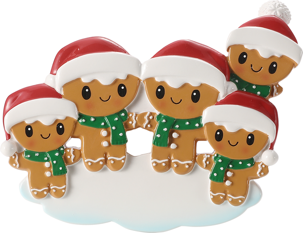 Gingerbread Family Personalized Ornament
