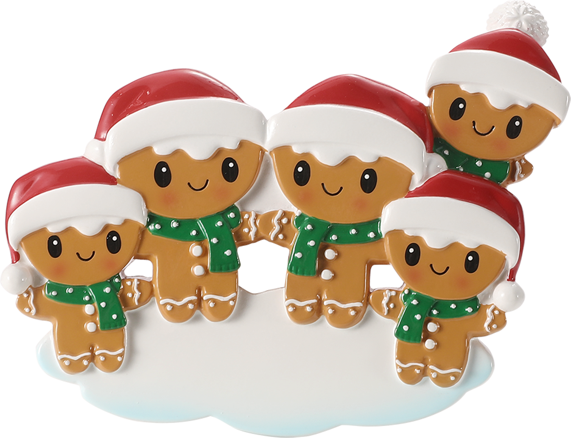 Gingerbread Family Personalized Ornament