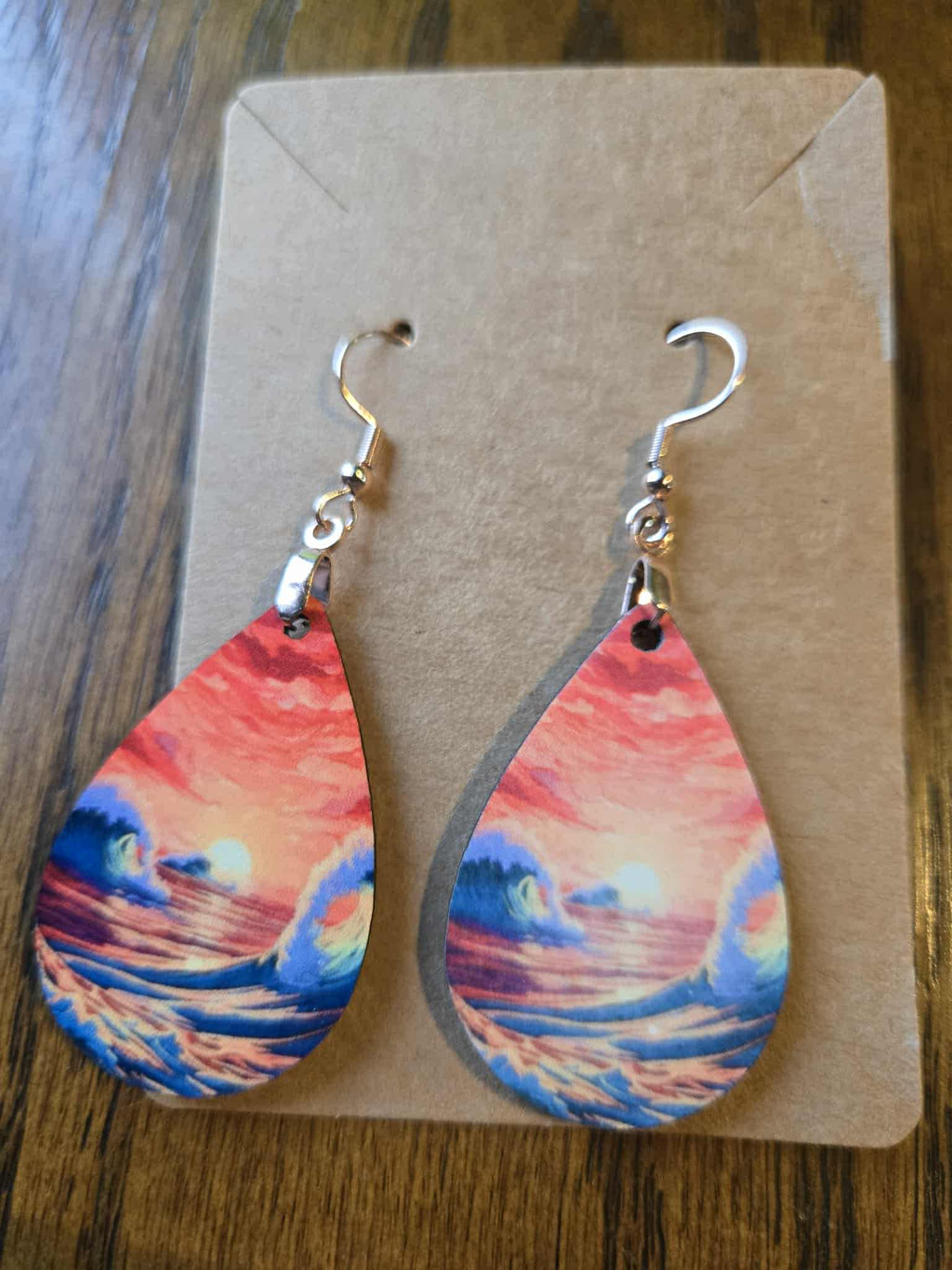 Beach Theme Tear Drop Earrings