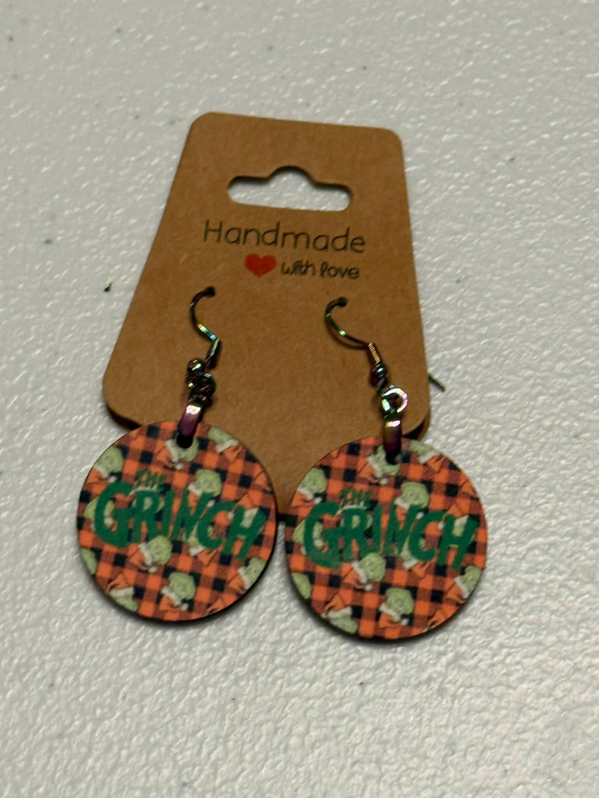 Grinch Tear Drop Earrings