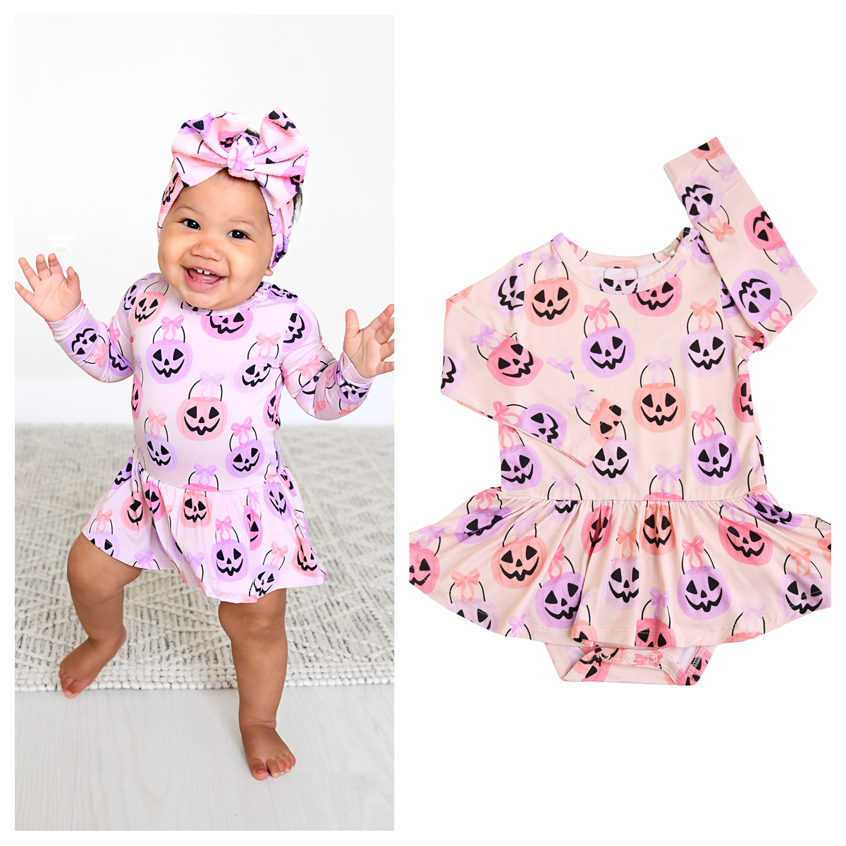 Emmy TUTU Halloween Pumpkins Baby Dress Outfit