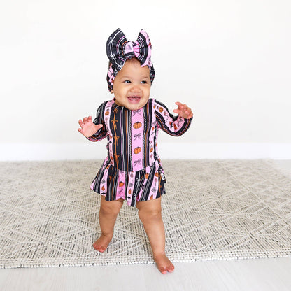 Lydia TUTU Bamboo Halloween Pumpkins Baby Dress Outfit