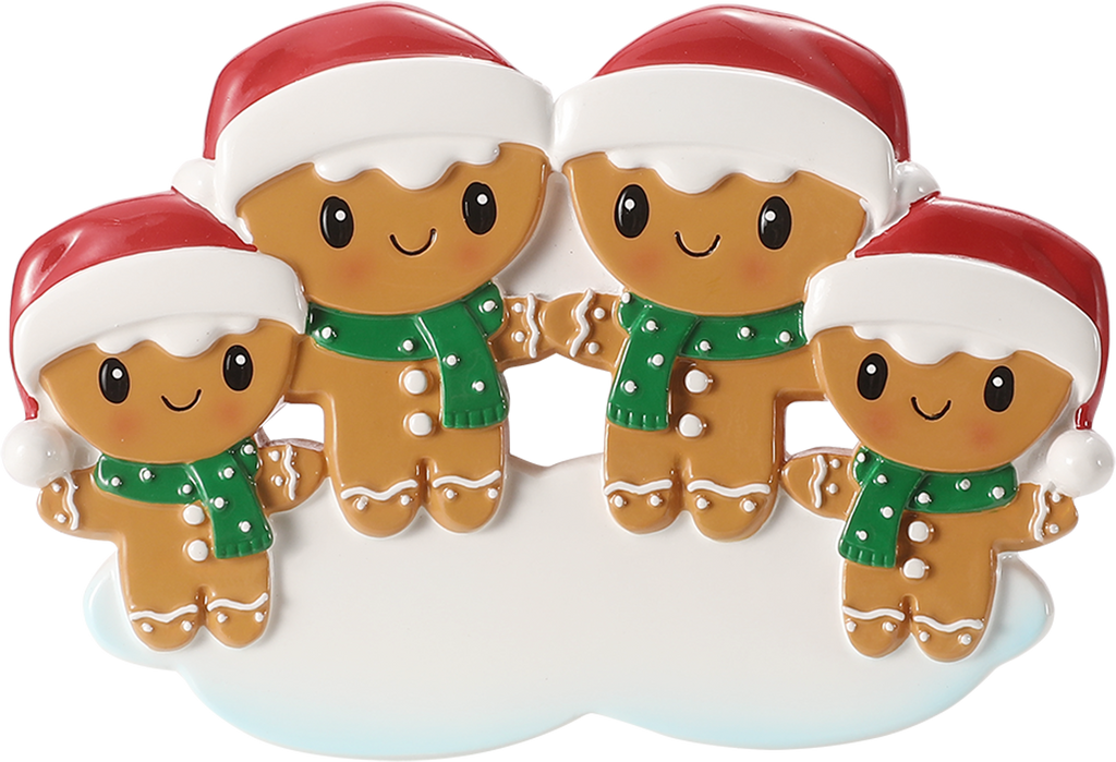 Gingerbread Family Personalized Ornament