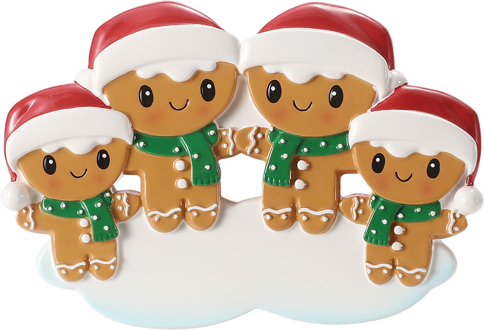 Gingerbread Family Personalized Ornament