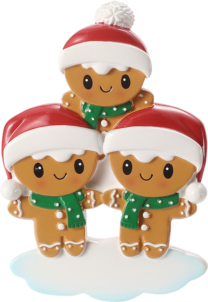 Gingerbread Family Personalized Ornament