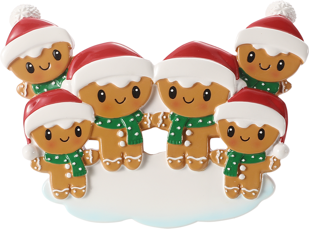 Gingerbread Family Personalized Ornament