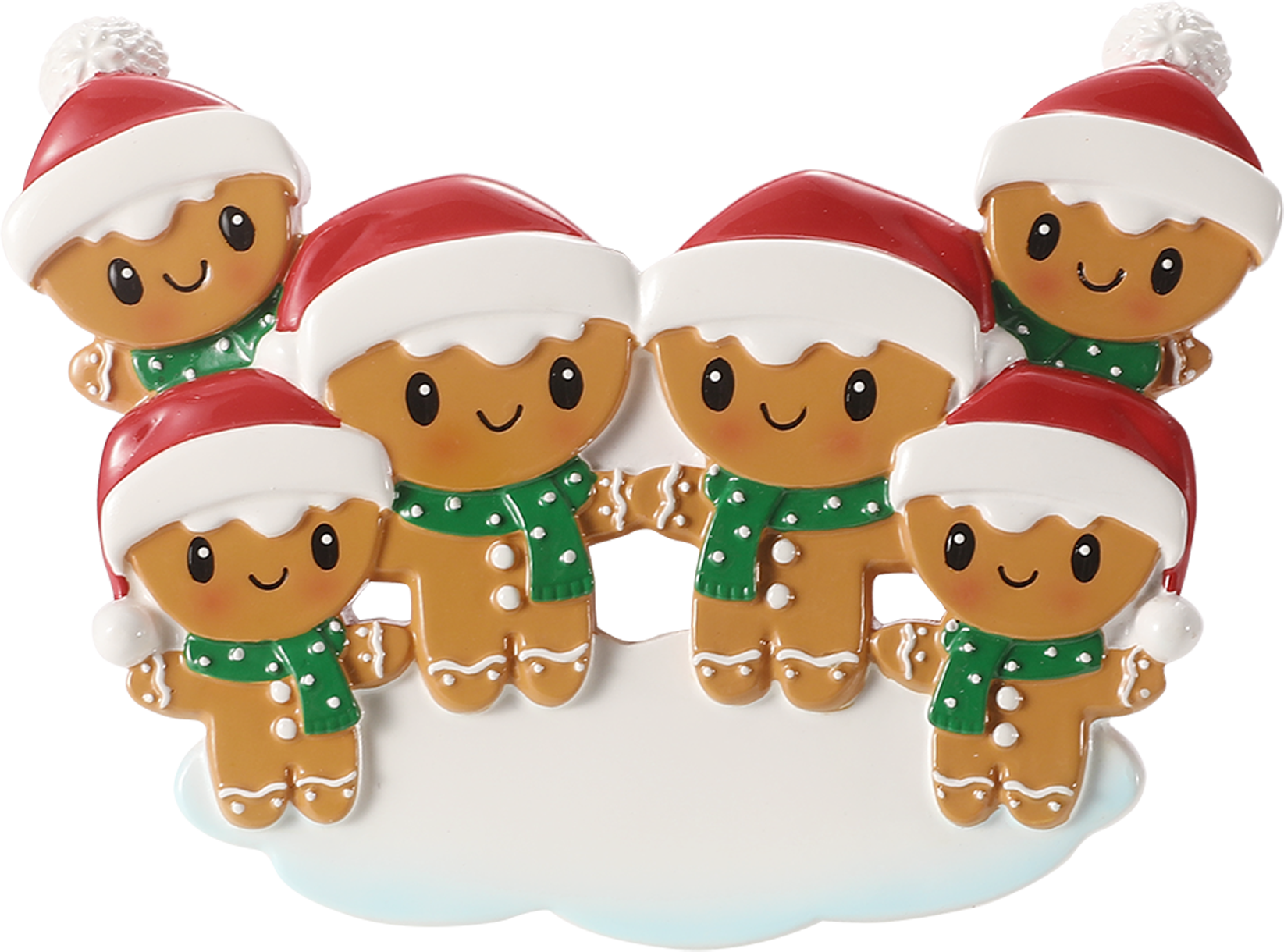 Gingerbread Family Personalized Ornament