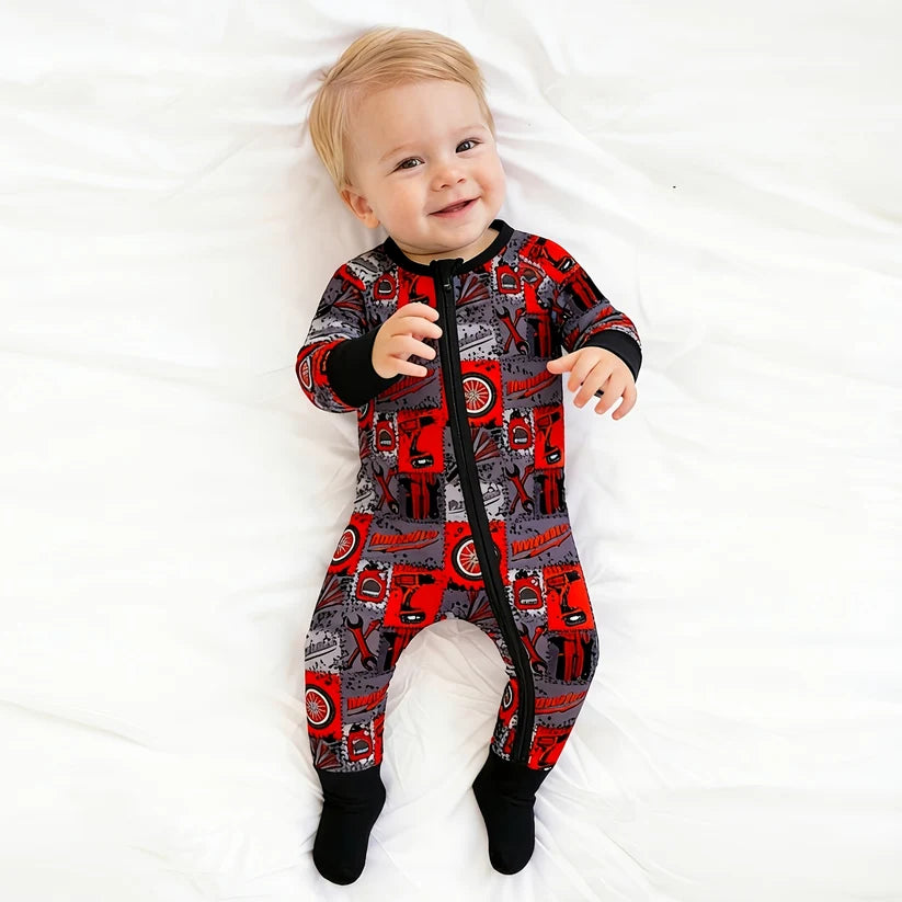 Red-Black Plaid Drive Wheel and Tools Game Zippy